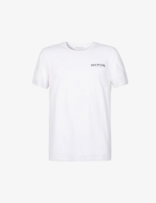 True Religion Logo-print Cotton-jersey T-shirt In Optic White