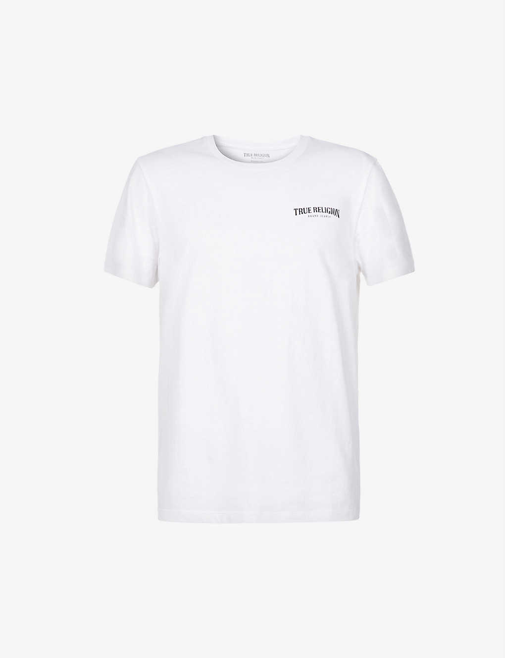 True Religion Logo-print Cotton-jersey T-shirt In Optic White