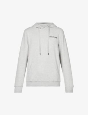 Arch logo-print cotton-blend hoody