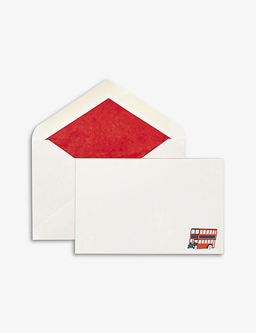 SMYTHSON: London bus-motif correspondence cards box of ten