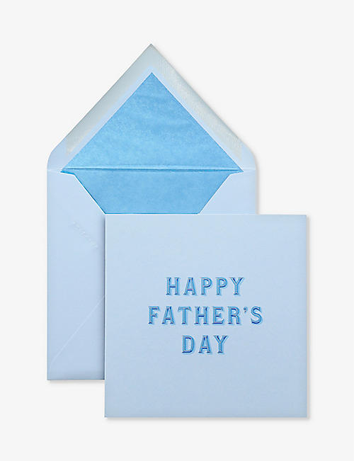 SMYTHSON: Happy Father's Day greetings card 15cm x 15cm