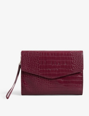 Ladies Ted Baker bag - Pink Leather - Croc - Side bag, cross body - BNWT  RRP£160