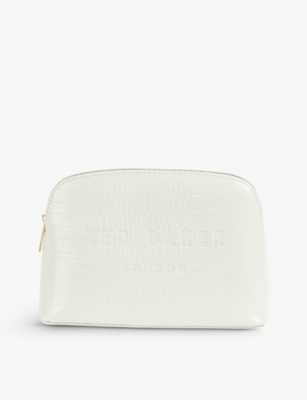 TED BAKER: Crocala faux-leather make-up bag