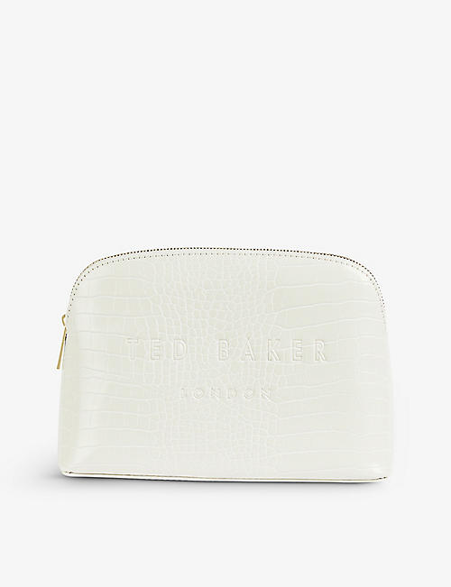 TED BAKER: Crocala faux-leather make-up bag