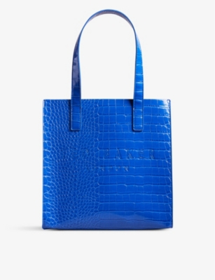 Ted Baker Women's Brt-blue Reptcon Faux-leather Shopper Tote Bag