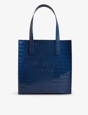 Ted Baker Women's Navy Reptcon Faux-leather Shopper Tote Bag