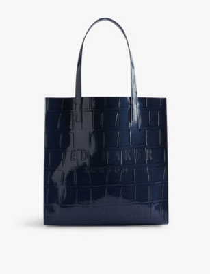 TED BAKER: Croccon faux-leather shopper tote bag