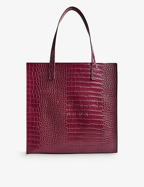 TED BAKER: Croccon faux-leather shopper tote bag