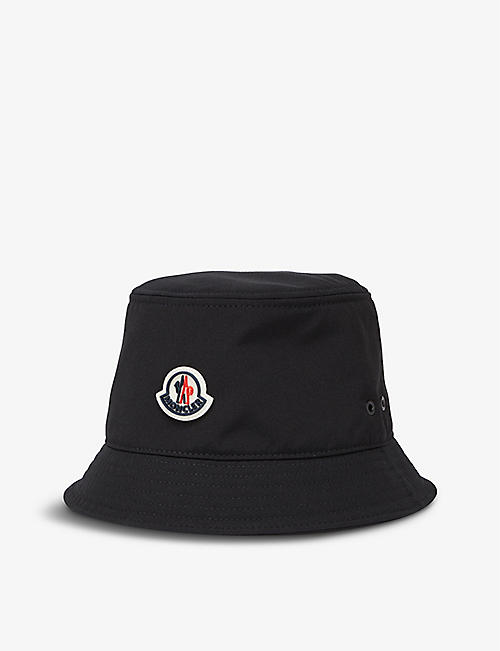 MONCLER: Cappello logo-patch woven bucket hat