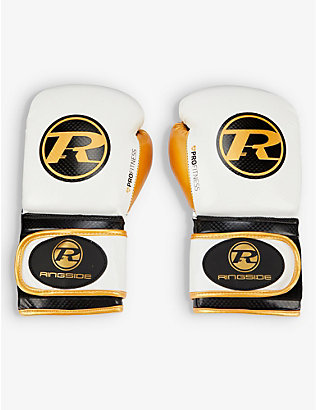 RINGSIDE BOXING: Fitness brand-patch faux-leather boxing gloves