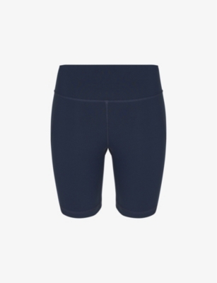 Sweaty Betty Women's Navy Blue Power 6' Stretch-jersey Bike Shorts