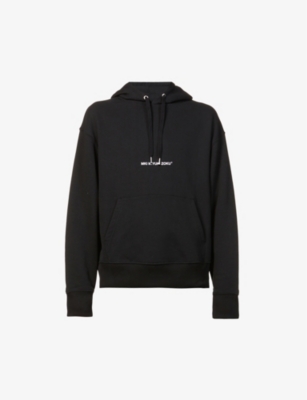 Staple brand-print organic cotton-blend hoody