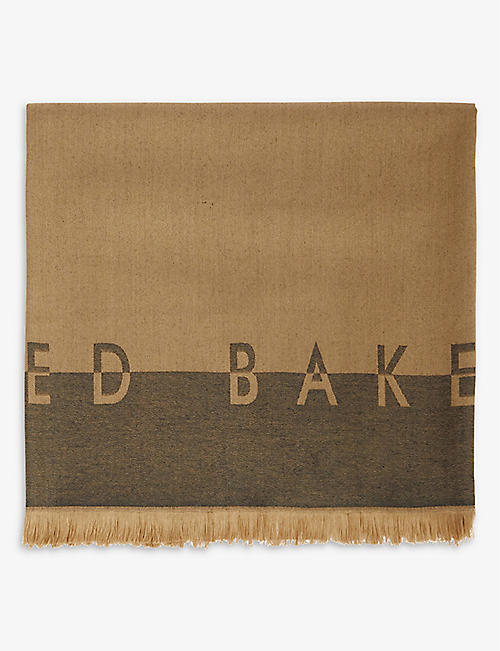 TED BAKER: Esteli woven logo scarf