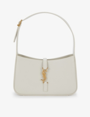 Saint Laurent Le 5 A 7 Mini Calfskin Hobo Bag Soft Crema