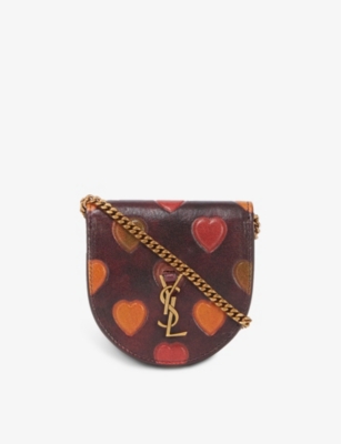 Saint Laurent Kaia Small Heart-Print Satchel Bag