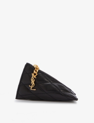 Saint Laurent Monogram Quilted Leather Key Pouch