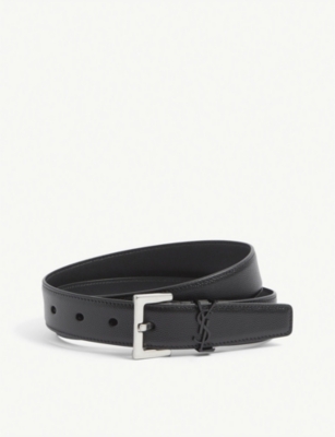 Cassandra belt with square buckle in smooth leather - Saint Laurent