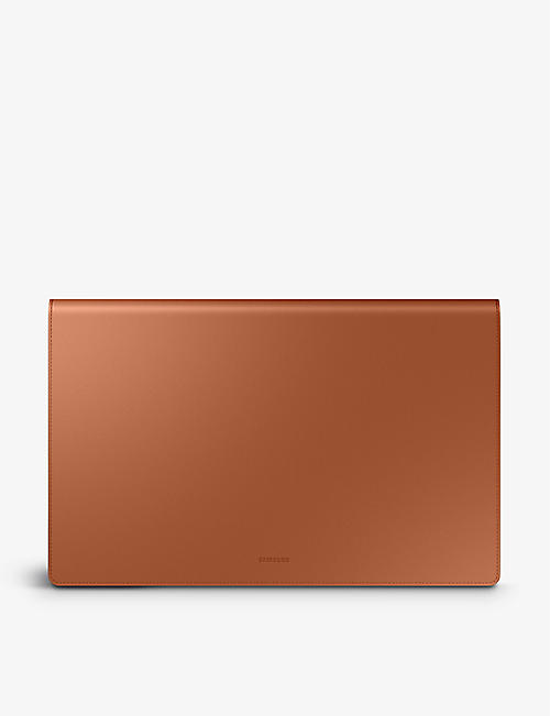 SAMSUNG: Logo-embossed leather laptop sleeve