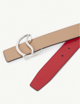 CHRISTIAN LOUBOUTIN Logo-buckle leather belt