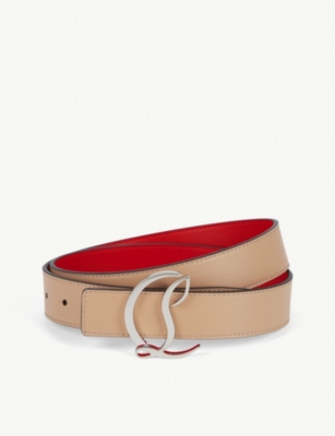 CHRISTIAN LOUBOUTIN Logo-buckle leather belt