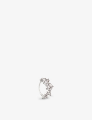 LA MAISON COUTURE: Myriam Soseilos 9ct white-gold and white sapphire earring