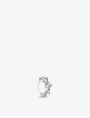 La Maison Couture Myriam Soseilos 9ct White-gold And White Sapphire Earring In White Gold