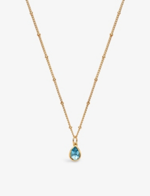 La Maison Couture Womens With Love Darling #6 Water Drop 14ct Gold-plated Vermeil Sterling-silver And Zircon Pendant N