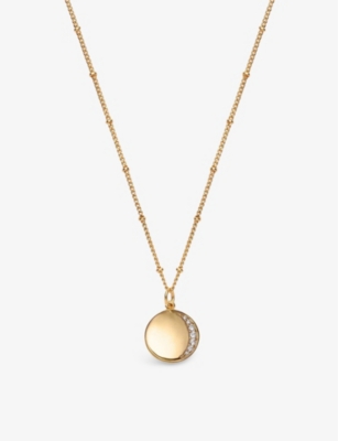 La Maison Couture With Love Darling #10 Eclipse 14ct Yellow Gold-plated Vermeil Sterling-silver Necklace