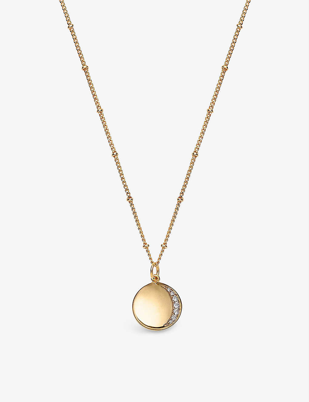La Maison Couture With Love Darling #10 Eclipse 14ct Yellow Gold-plated Vermeil Sterling-silver Necklace