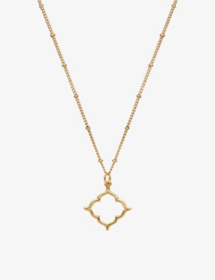 LA MAISON COUTURE: With Love Darling #11 Community 14ct yellow gold-plated vermeil sterling-silver pendant necklace