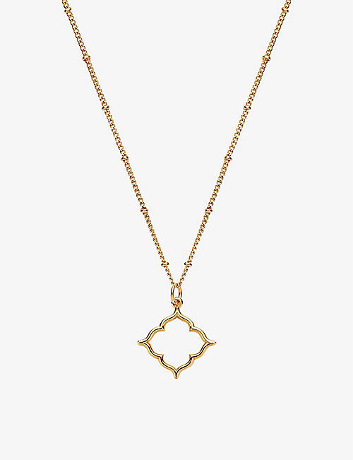 LA MAISON COUTURE: With Love Darling #11 Community 14ct yellow gold-plated vermeil sterling-silver pendant necklace