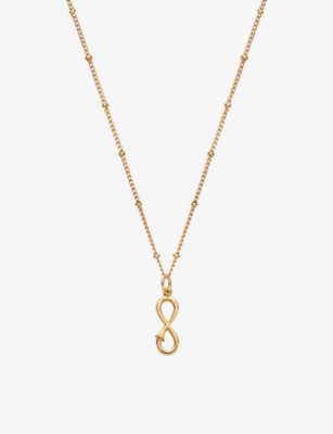 LA MAISON COUTURE: With Love Darling #12 Infinity 14ct yellow gold-plated vermeil sterling silver necklace
