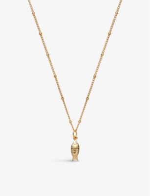 La Maison Couture With Love Darling #14 Fish 14ct Yellow Gold-plated Vermeil Sterling-silver Necklace