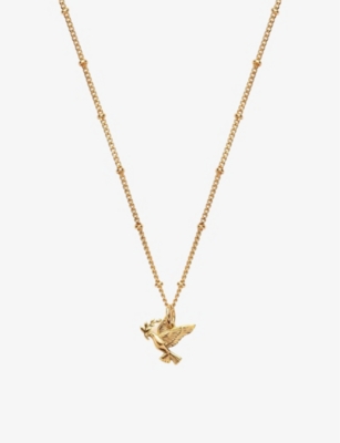 La Maison Couture Womens With Love Darling #16 Peace 14ct Yellow Gold-plated Vermeil Sterling-silver Necklace