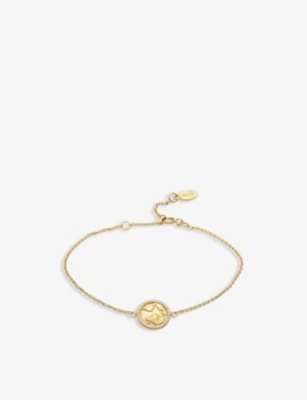 La Maison Couture With Love Darling #13 Earth 14ct Yellow Gold-plated Vermeil Sterling-silver And Zirconia Bracelet