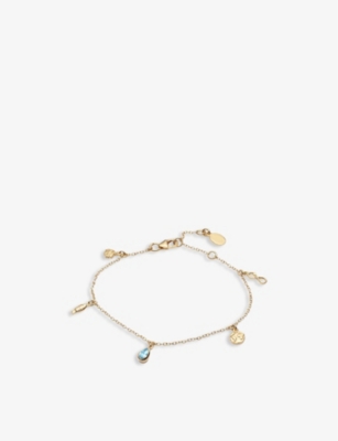 La Maison Couture With Love Darling Planet Yellow Gold-plated Charm Bracelet