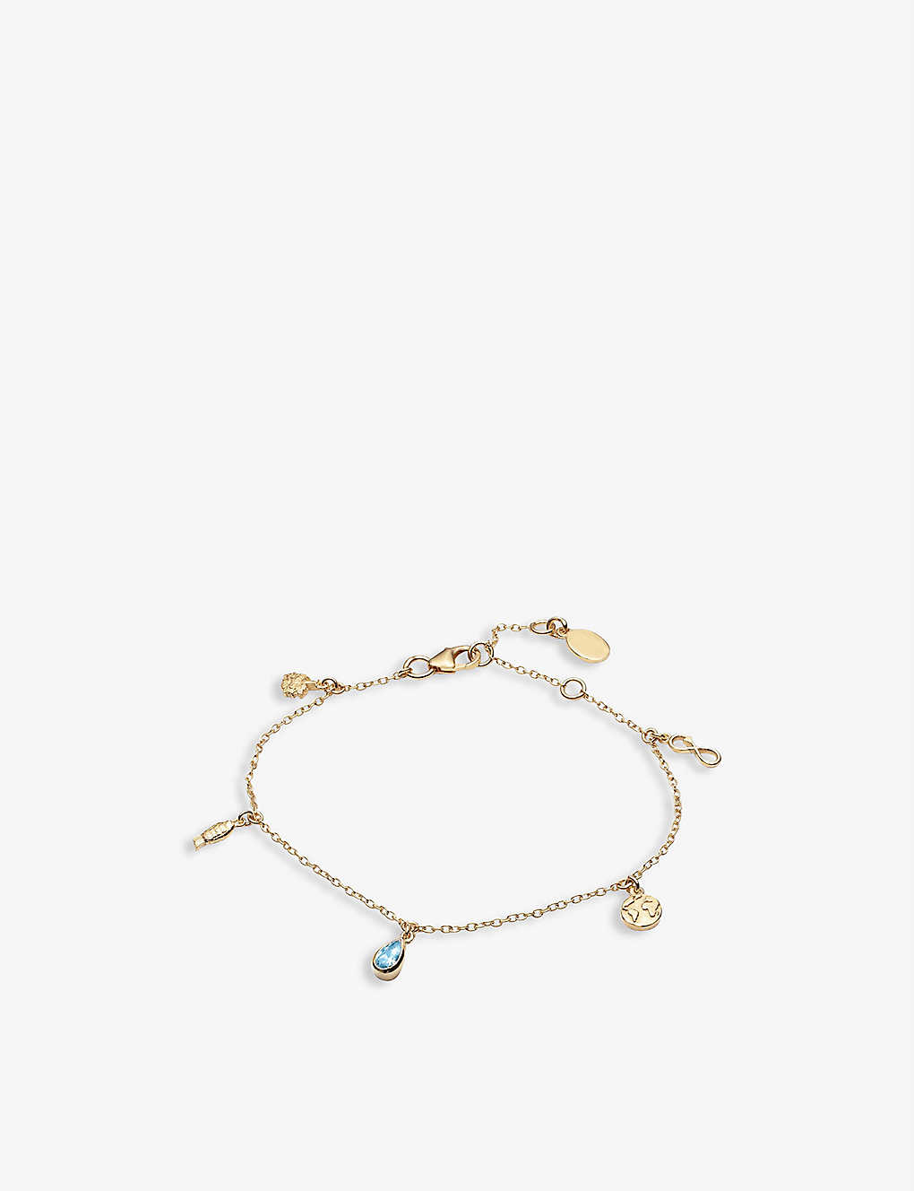 La Maison Couture With Love Darling Planet Yellow Gold-plated Charm Bracelet