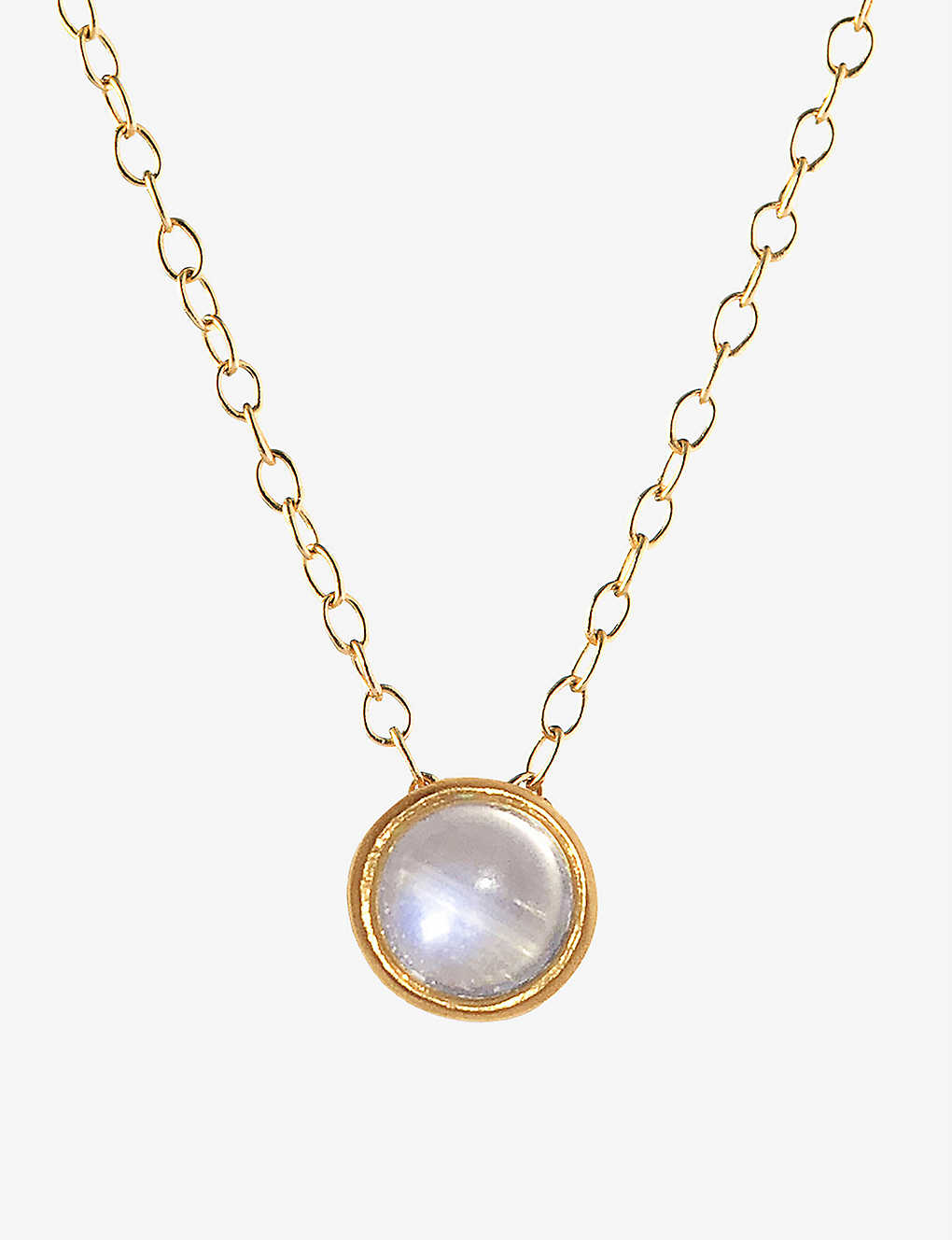 Selfridges & Co Women Accessories Jewelry Necklaces Sandy Leong Dot June birthstone recycled 18ct yellow and moonstone necklace 