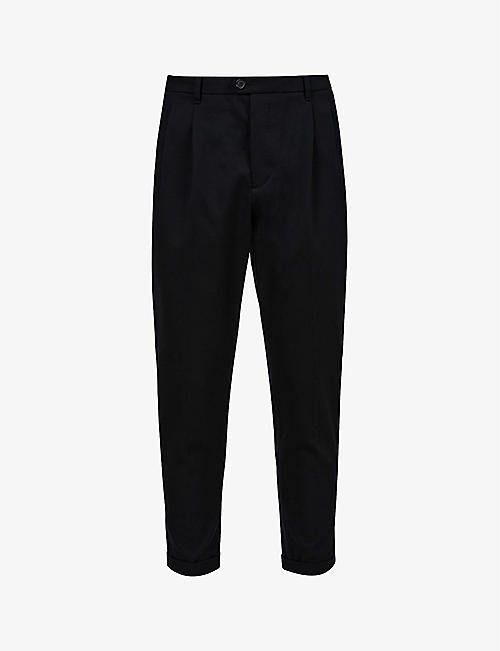 ALLSAINTS: Tallis regular-fit tapered cotton and wool-blend trousers