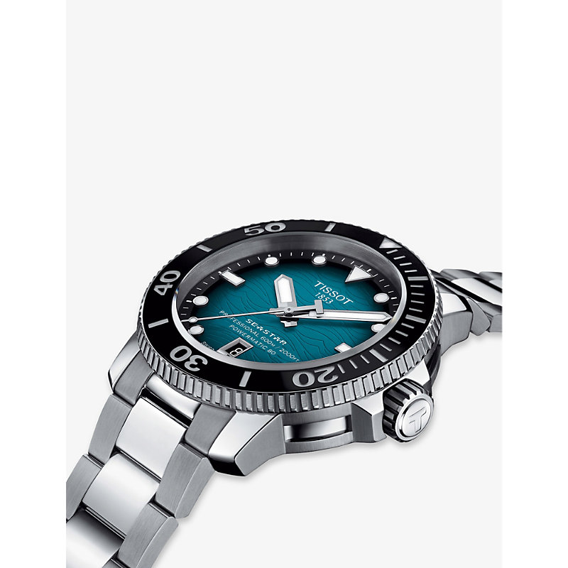 Shop Tissot Men's Silver T1206071104100 Seastar 2000 Steel Chronograph Watch