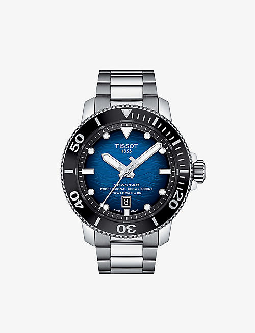 TISSOT: T1206071104101 Seastar 2000 steel chronograph watch