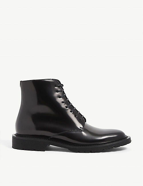 SAINT LAURENT: Army leather ankle boots