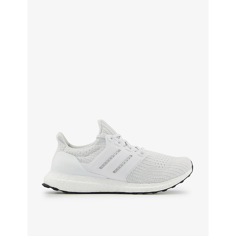 Adidas Originals Mens White Ultraboost 4.0 Mid-top Knitted Trainers 5 In Ftwr White
