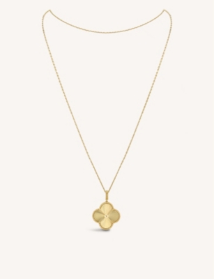 VAN CLEEF & ARPELS - Magic Alhambra yellow-gold guilloché necklace