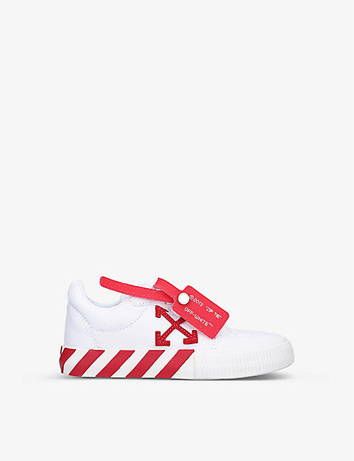 OFF-WHITE C/O VIRGIL ABLOH: Arrows vulcanized cotton-canvas low-top trainers 4-7 years