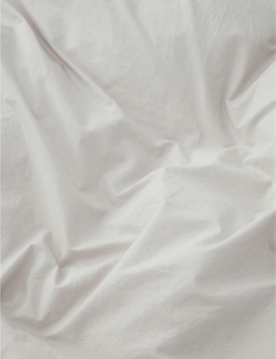 Shop Tekla Grey Organic Cotton-percale Single Duvet Cover 200cm X 140cm