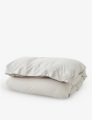 TEKLA: Organic cotton-percale single duvet cover 200cm x 140cm