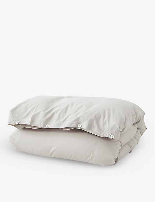 TEKLA: Organic cotton-percale single duvet cover 200cm x 140cm