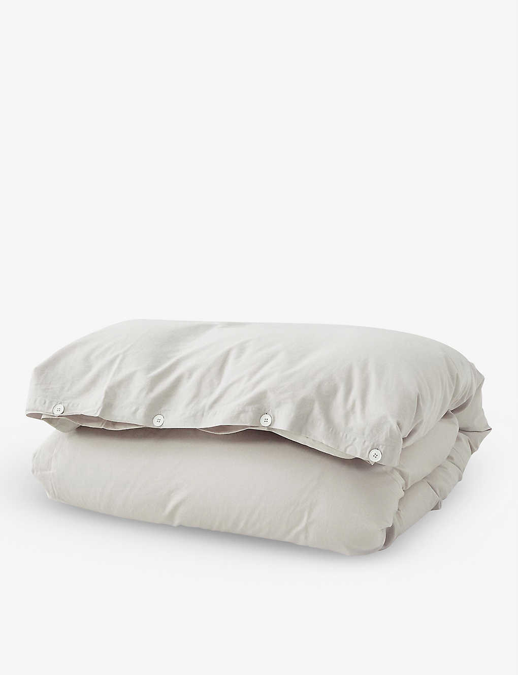 Tekla Grey Organic Cotton-percale Single Duvet Cover 200cm X 140cm