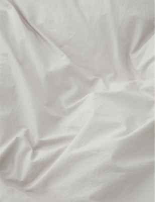 Shop Tekla Organic Cotton-percale Double Duvet Cover 200cm X 200cm In Grey